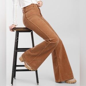 Corduroy Flared Jeans - Brown